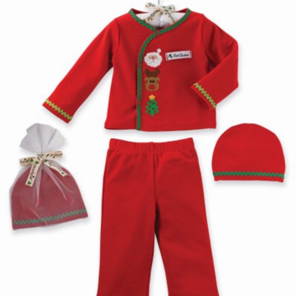 Mudpie Christmas Outfit Baby 0-3M